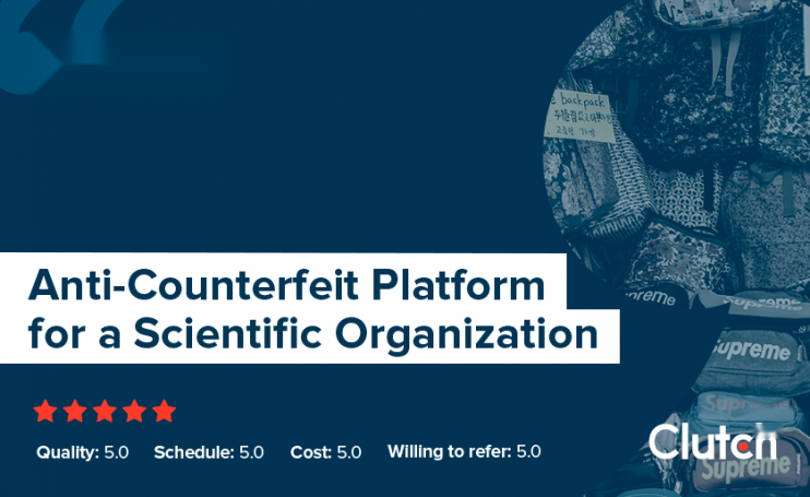 anti-counterfeit platform for a scientific organization