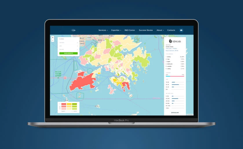 Interactive map of Hong-Kong